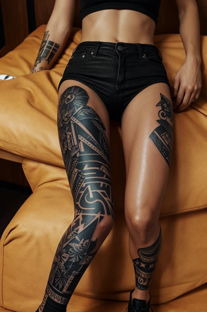 a tattoo done on the hand, with a Celtic compass in the center and roses on the sides