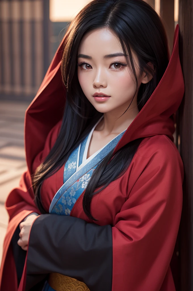 Mulan with the akatsuki cloak 
