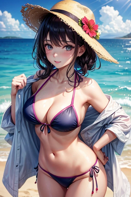 Make a woman in a bikini