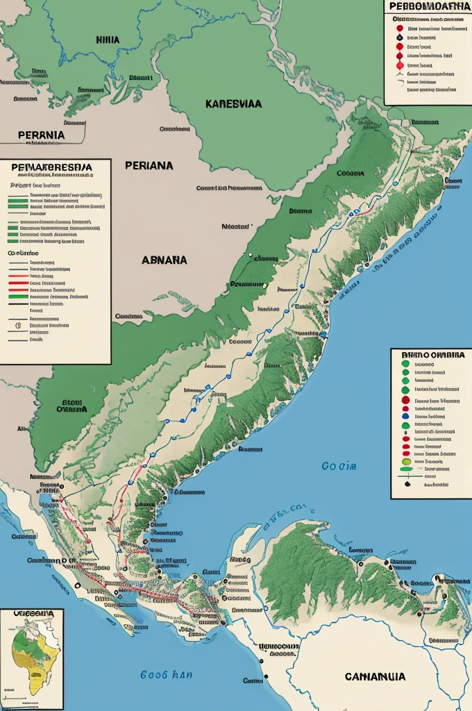 Map of the 11 ecoregions of Peru