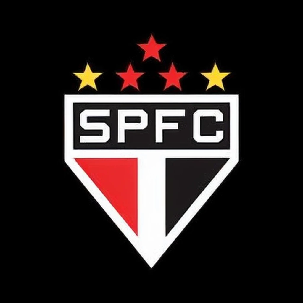 a black and red football logo with stars, in STAR paulo, STAR paulo, São Paulo, by Samuel Silva, esporte, inspired by Antônio Parreiras, flat ass, inspired by Samuel Silva, by Felipe Device, sf, esportes logo, SCP, by João Artur da Silva, Direction: Steve Prescott, STAR