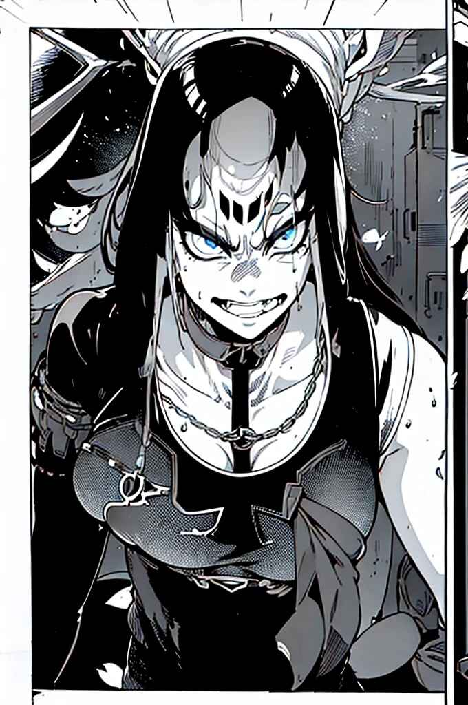 [gangstar] the hero charging ki of power. along with his 7 beautiful warriors. with divine weapons in the form of musical instruments. in a desert. 