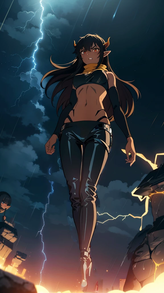 ((black leather pants))