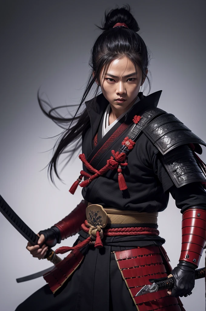 Samurai with a katana, ((realisitic)), ((artistry)), ((detailded))