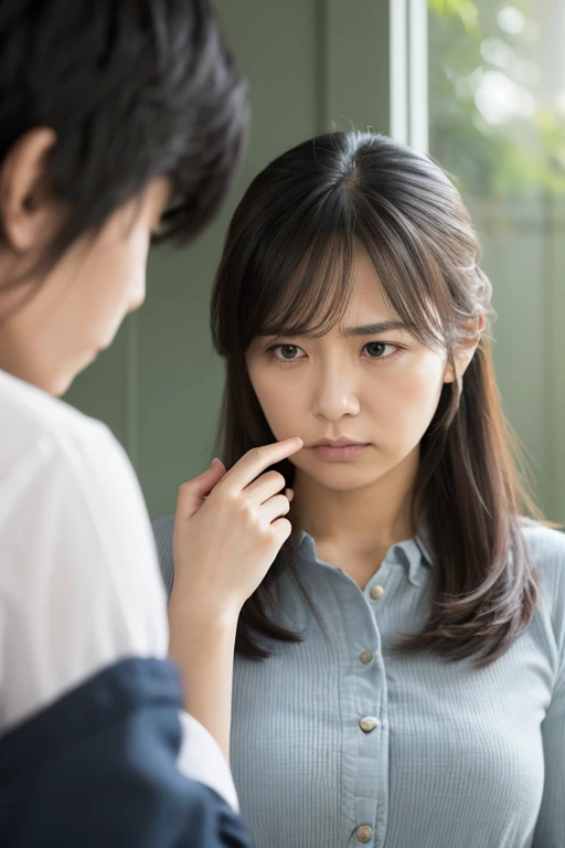Too engrossed、
Woman being scolded for forgetting other important tasks