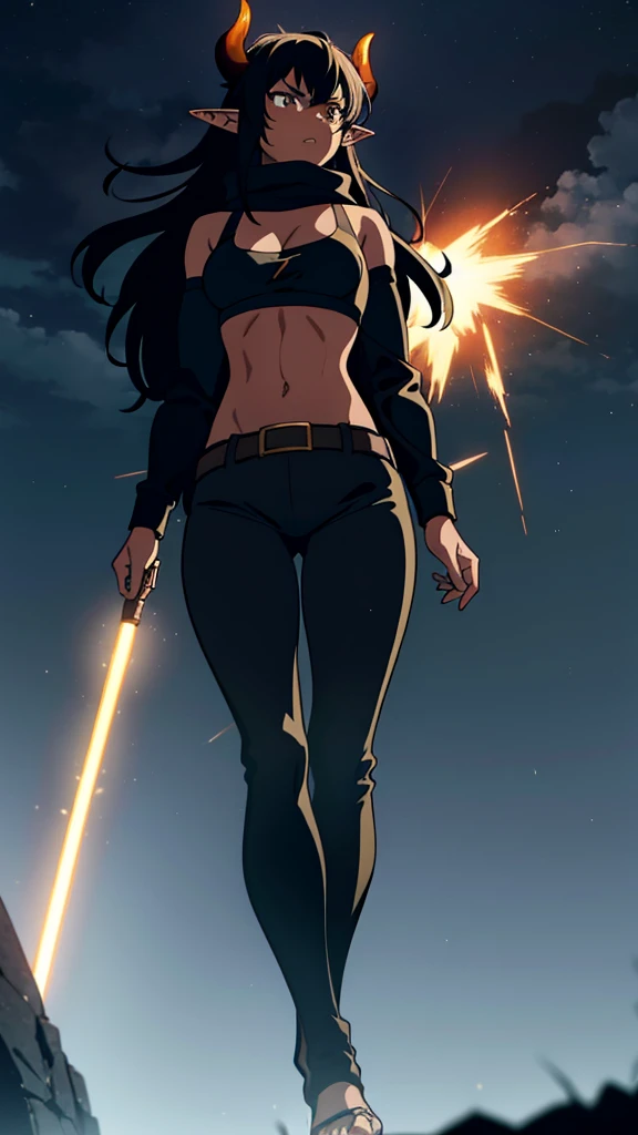 ((black leather pants))