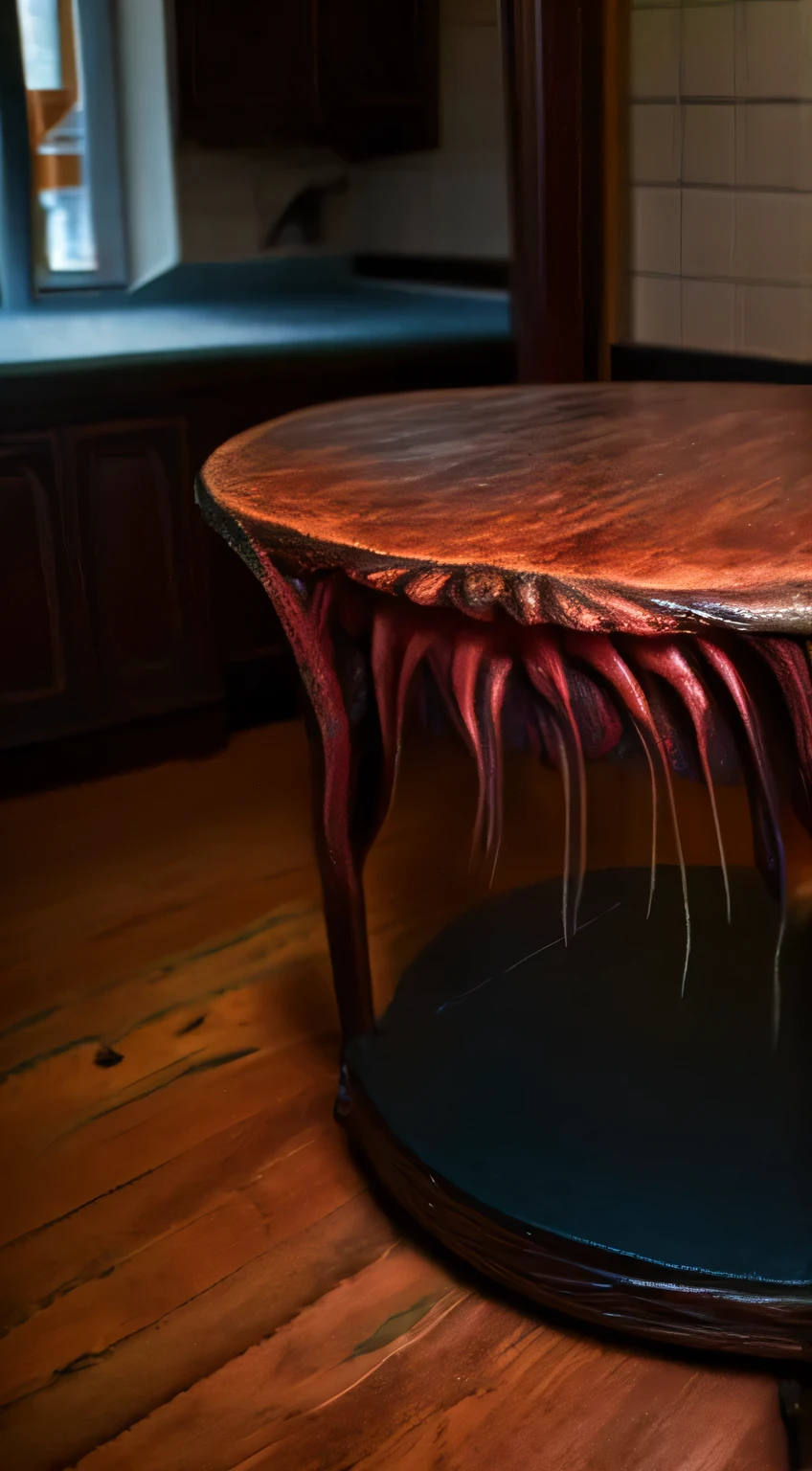 Fanged, tentacled table 