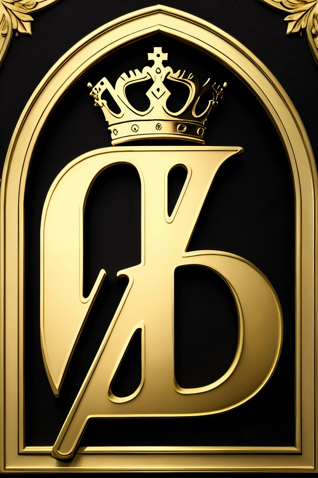 ((Best Quality)), ((Masterpiece)), (detailed), elegant crowned letter v