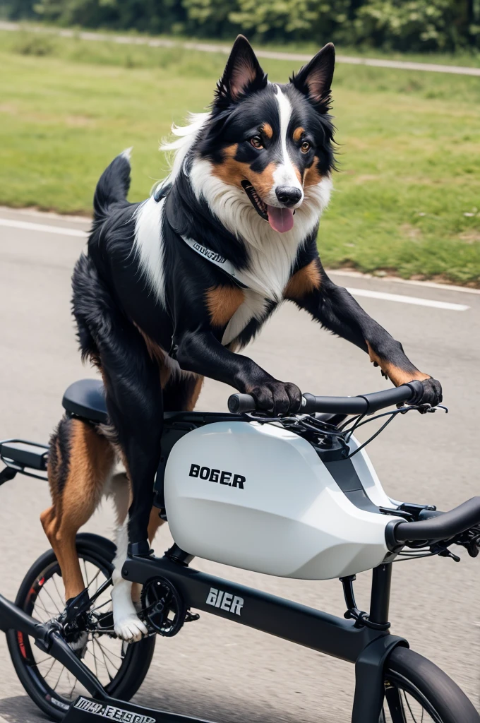 Boder collie pedaling