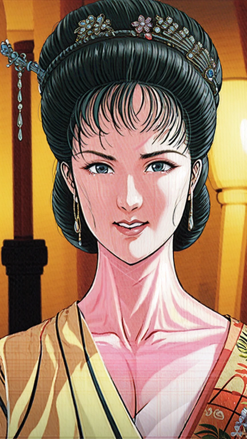 (best quality), (very aesthetic), (ultra-detailed), (best illustration),(a mature female),(perfect face),Suikoden,Mrs. Lin,(((NSFW))),((full_body)),((full_Nude)),(crying),red cheek,sweating,skinny,flushed skin,(hairly),(She is lying on her back completely naked),traditional Chinese bedroom,Legs spread,Spreading the female genitals with fingers