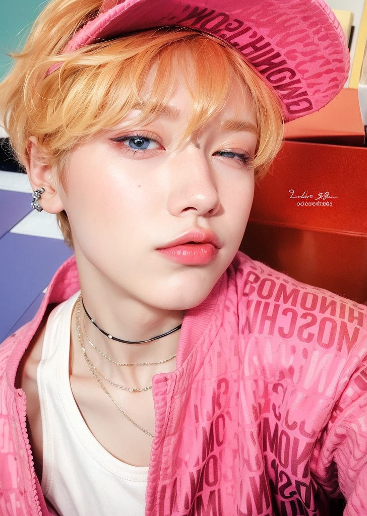 Blonde boy with blue eyes and a white sweater posing for a photo., Ulzzang masculino, Jung Jaehyun, con ojos rojos brillantes, Cai Xukun, handsome japanese demon boy, Kim Doyoung, ulzzang, Jinyoung Shin, XQC, Sus ojos sangran intensamente, ojos rojos luminosos, flequillo blanco, his eyes are red and glowing