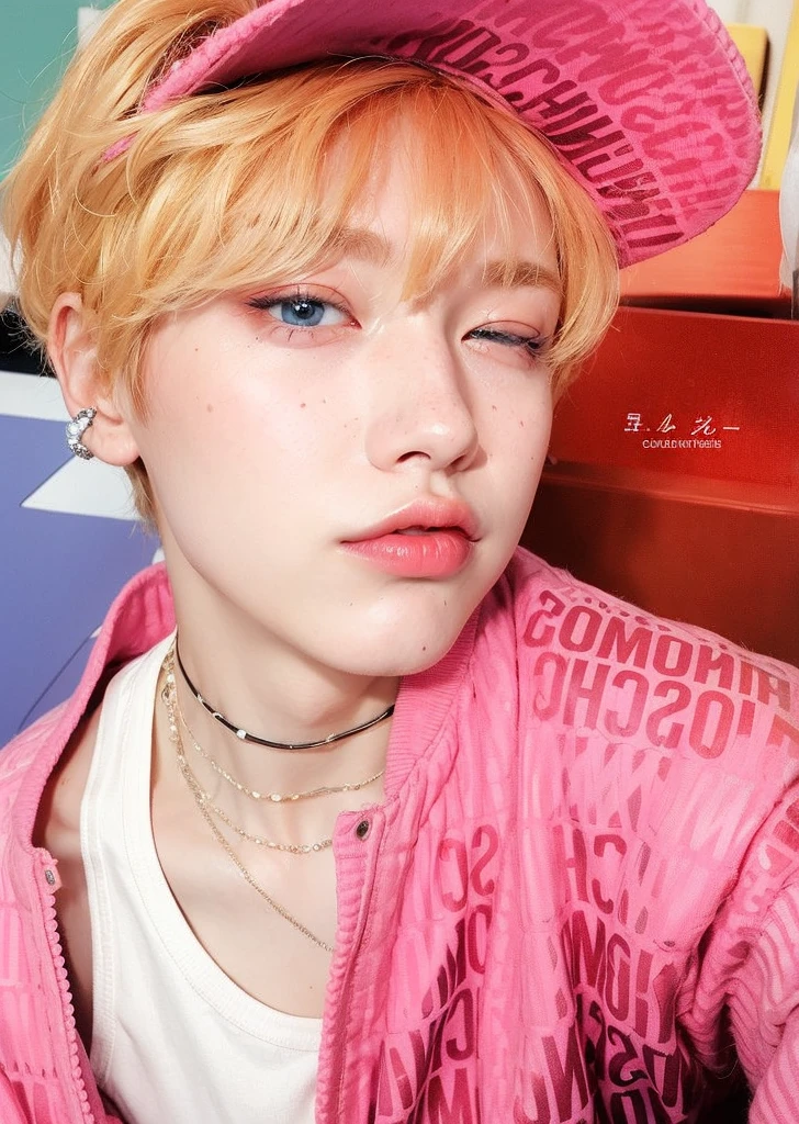 Blonde boy with blue eyes and a white sweater posing for a photo., Ulzzang masculino, Jung Jaehyun, con ojos rojos brillantes, Cai Xukun, handsome japanese demon boy, Kim Doyoung, ulzzang, Jinyoung Shin, XQC, Sus ojos sangran intensamente, ojos rojos luminosos, flequillo blanco, his eyes are red and glowing