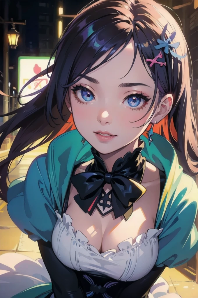 beautiful detailed eyes, beautiful detailed lips, extremely detailed eyes and face, long eyelashes, 1girl, chibi, kawaii, cute, , photo-realistic, hyperrealistic, street fashion, cosplay, rem from re:zero, full body, smiling, fantasy, fantasy art, digital painting, cinematic lighting, dramatic lighting, vibrant colors, highly detailed, sharp focus, volumetric lighting, photorealistic, 8k, best quality, masterpiece