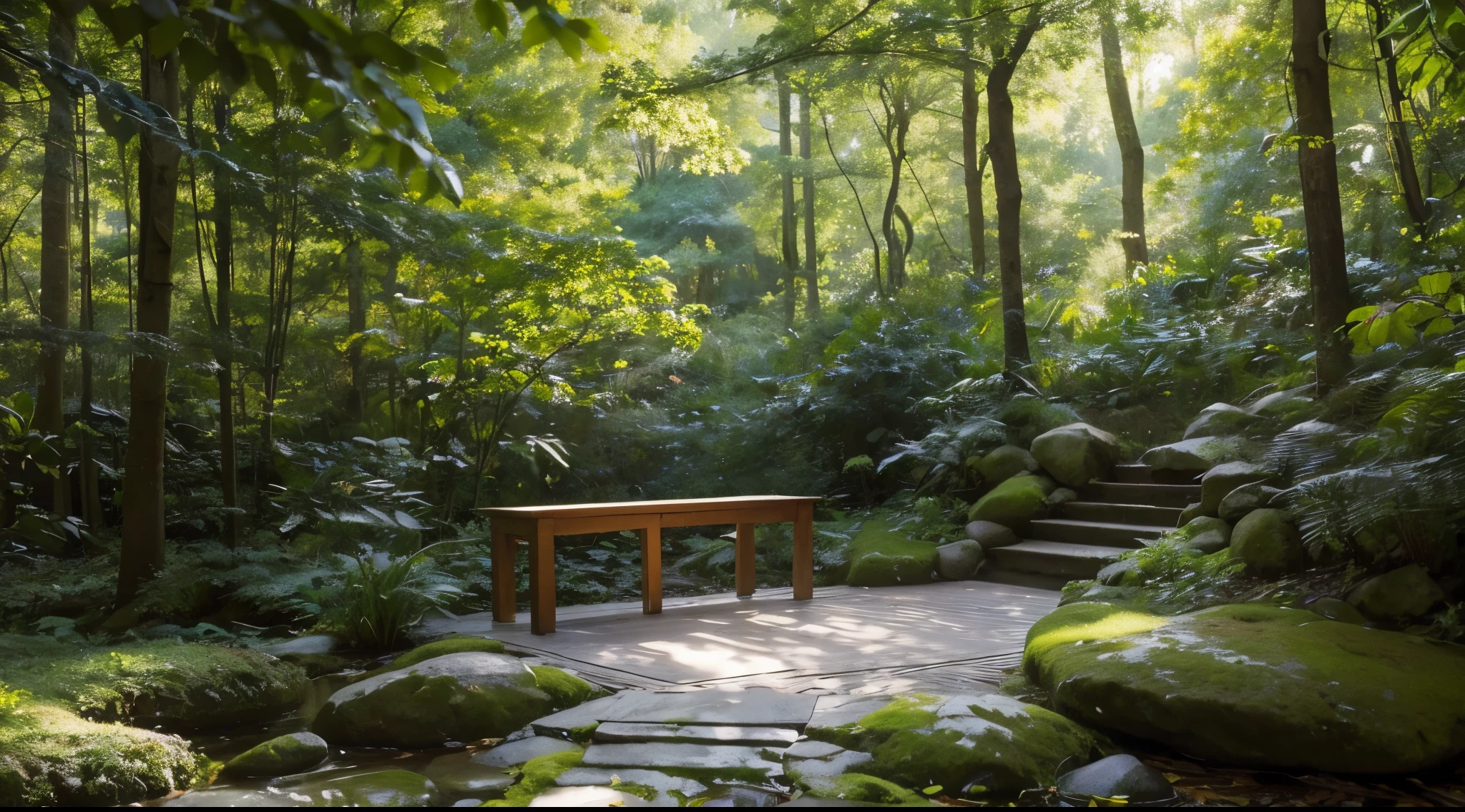 Imagine a serene forest setting where gentle jazz melodies intertwine with the soothing sounds of nature. Soft piano notes create a tranquil atmosphere, reminiscent of dappled sunlight filtering through the trees. The rustling of leaves and distant birdsong add depth to the calming ambiance, perfect for fostering concentration and relaxation during work or study sessions. This background music aims to evoke a sense of peacefulness and focus, blending harmoniously with the natural rhythms of a quiet forest retreat. Ideal for creating a conducive environment for productivity and mental clarity.