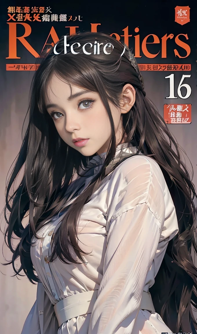 Best quality, Works of masters, A high resolution, 1girl, Super beautiful face, super beautiful eye, Super beautiful black long hair,(MagazineCover:1.2),?????, beautiful detailed face, beautiful detailed eyes, ?????, standing up, sweat, glow, (Character: Albedo: Overlord), five fingers