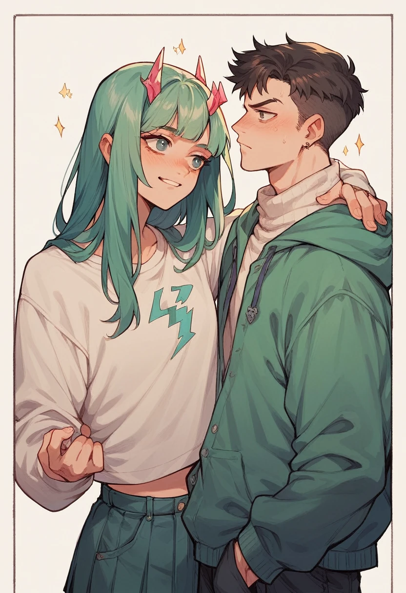 Three high school teenagers who have powers, the first is a girl with long hair who has ice punches, the second is a girl with short hair who has lightning powers, the third is a boy