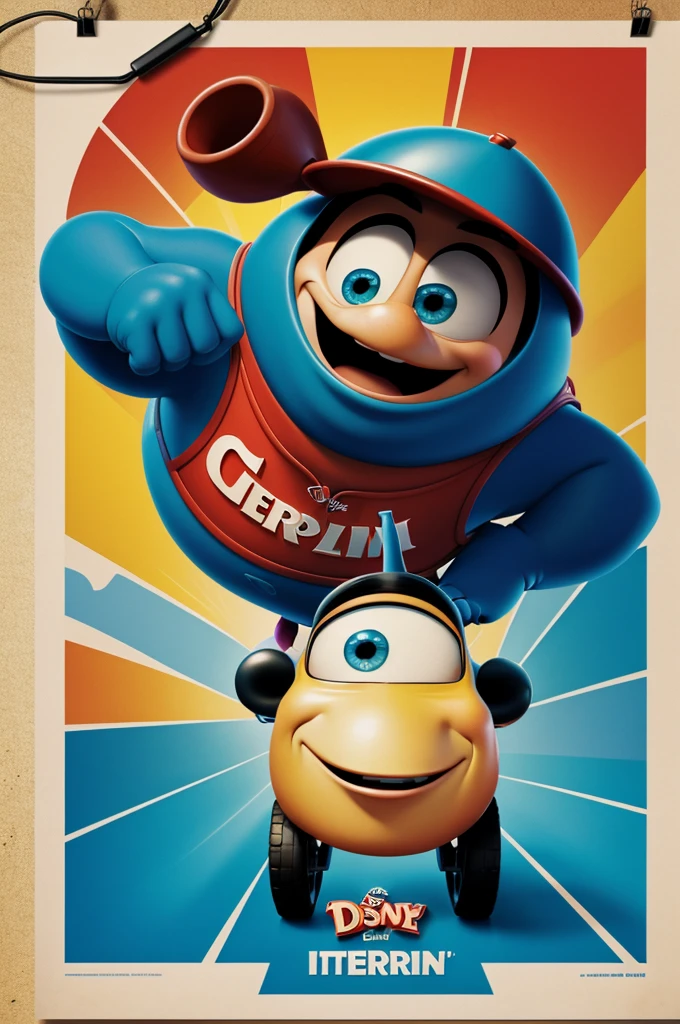 Create me a Disney Pixar style poster with an emotion similar to that of intensely with the phrase "cerotin"