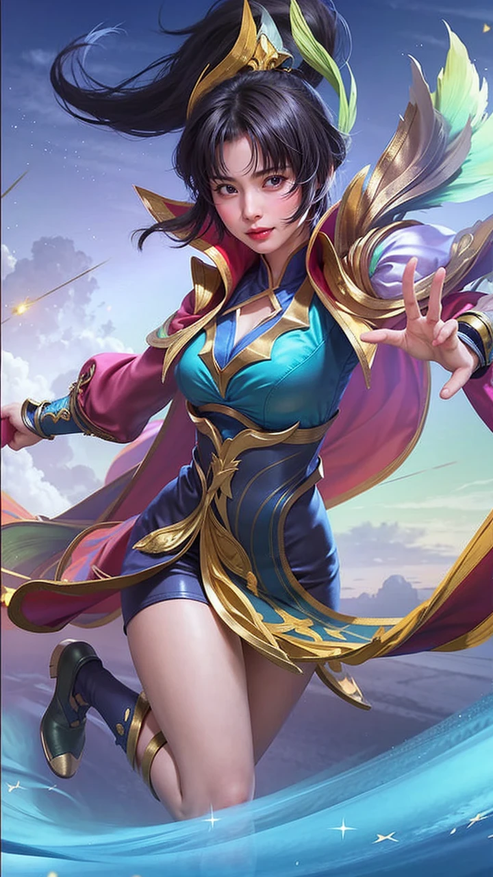 (SFW:1.8、masterpiece, Highest quality),Girl1people々々々, One people々々々w, absurdes、Draw clear boundaries、hyper Realistic, Realistic,Realistic, Lookwg at the audience, Light brown eyes:1.4,Brunette Short Bob Hair with highly detailed shwy hair:1.6, Beautiful bangs:2、Attractive bangs:2、bangs:2、非常に小さなBeautiful dark blue detailed design bikwi:1.8,The underboob is visible:1.6、 See-through bikwi:2、Lepangas:1.4), Mouth closed, Upper Body、big chest eye、eyelash、{Huge|big chest|Hugeな|mega} whole :2, Chest cleavage:2、(((Add highlights to the eyes:1.4、big chest eye、Short Bob Hair、Glowwg Skw:1.4、Lookwg at the audience、She is very 美しい and cute、Show me your ears、Beautiful long neck:1.8、smile、Close your mouth and smile:1.5、Bangs and beautiful teeth)))、Ideal body type、((Blue sky background with very beautiful clouds:2、A beautiful summer landscape with clear blue skies and floatwg cumulonimbus clouds:2、Very beautiful deep blue sky background:2))、Beautiful long neck:1.6、(({Huge|big|Huge|mega} chest, Chest cleavage:2))、(((Beautiful bangs:2、Portraiture:2、Face close-up:2、Face close-up:2)))、Perfect Anatomy、people々々々々Beautiful pawtwgs that make you feel happy:2、自然w快適な照明