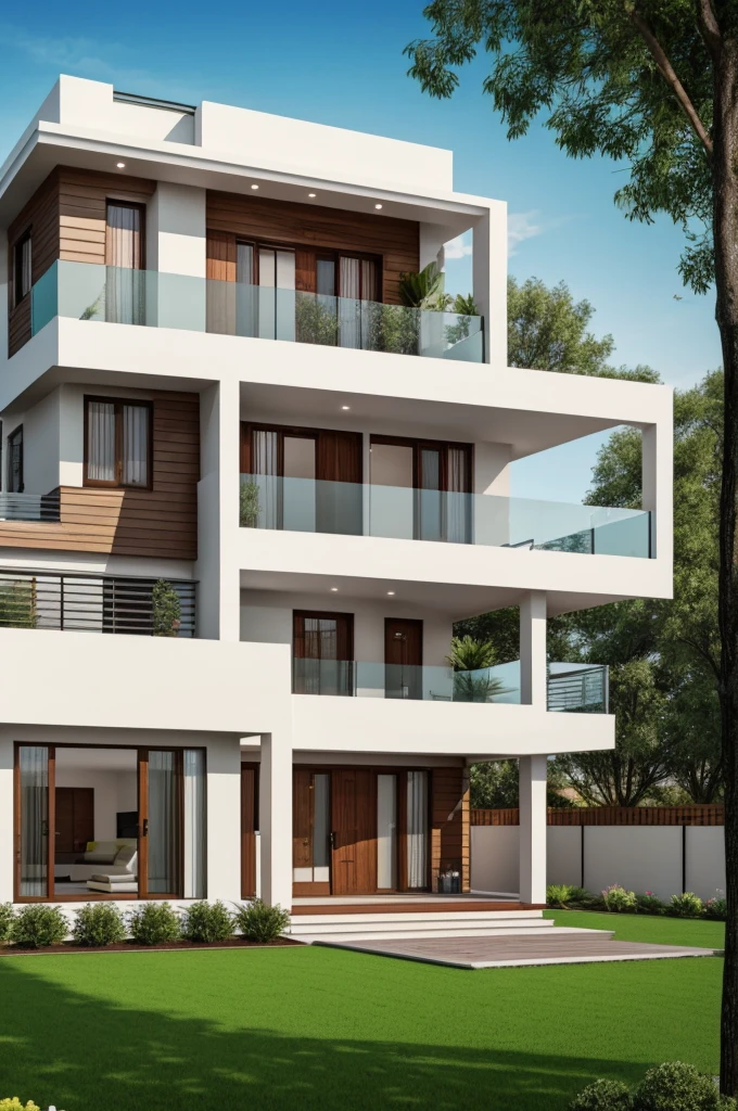 Create a mockup of a property with a house