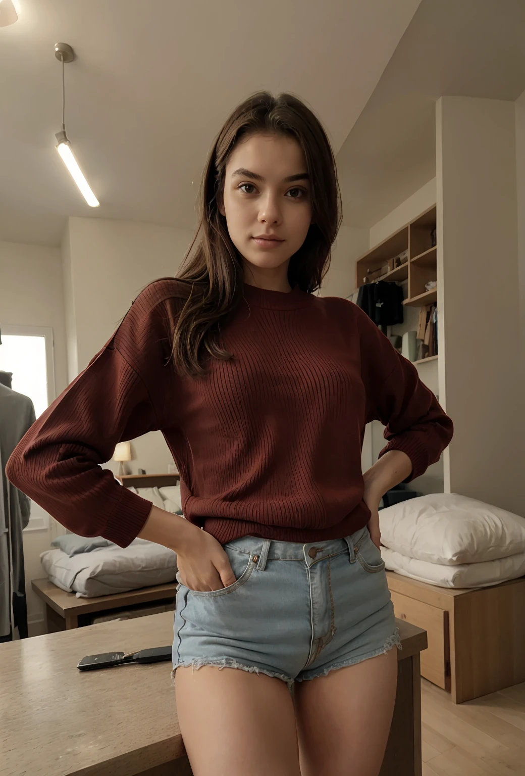 Woman miniskir sweater 