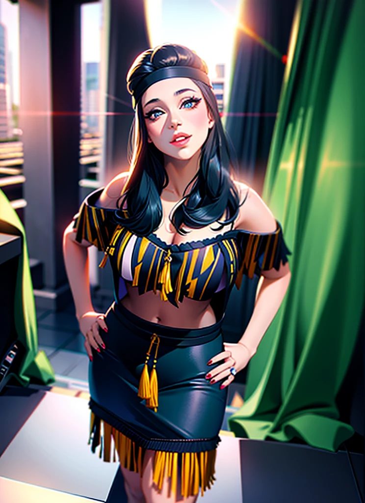 a woman standing, beautiful detailed eyes, beautiful detailed lips, extremely detailed eyes and face, uma pantera ao seu lado! cenario desertico!