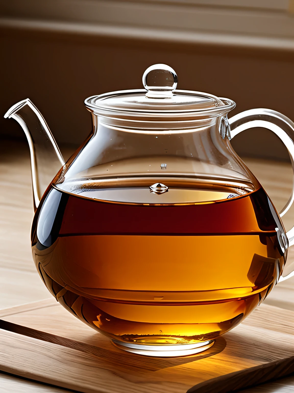 Clear glass teapot,Pour tea
