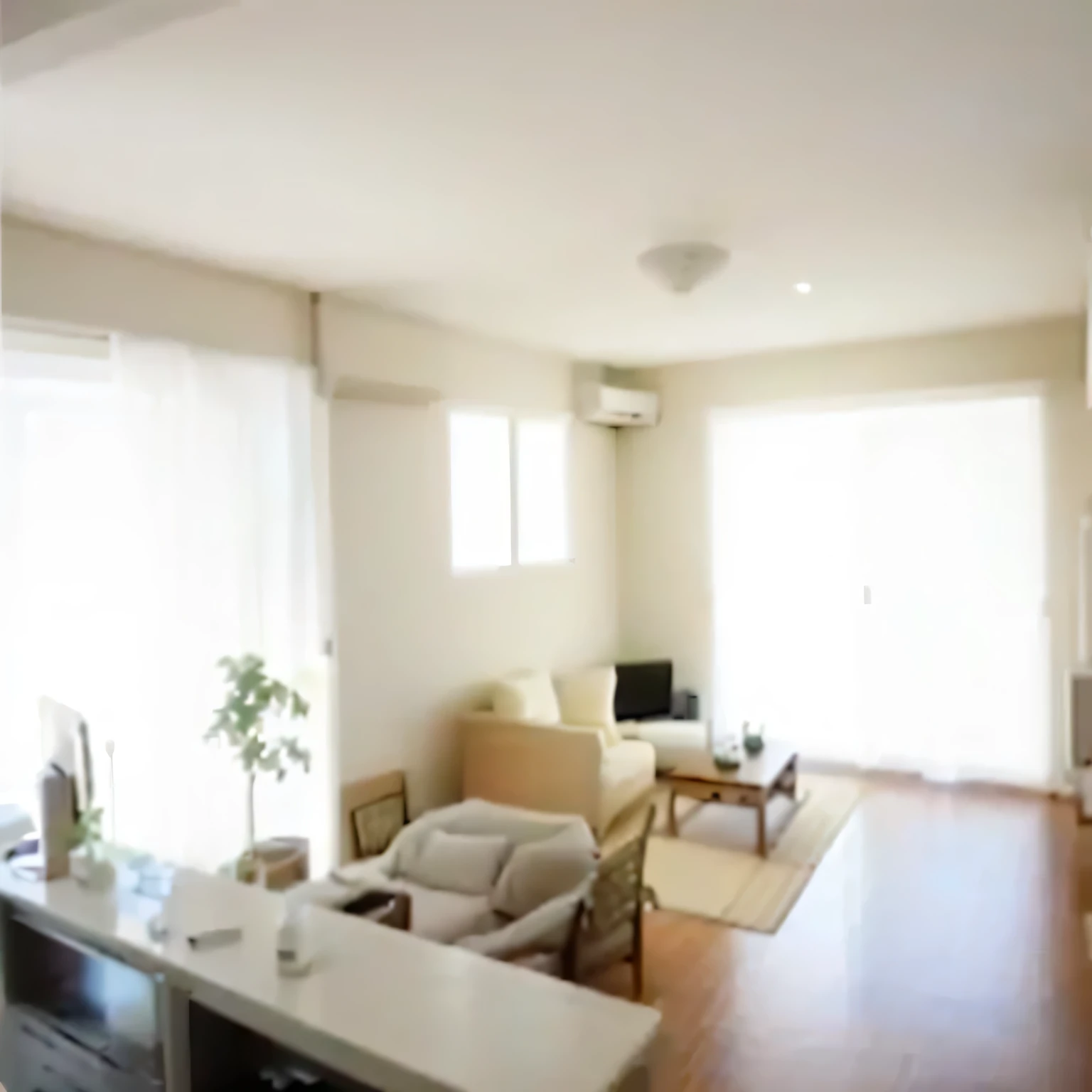 there is a living room with a couch, table, and chairs, Whole room, in a japanese Apartment, Cream colored room, living room, Large open room, house hinterland, hinterland room, hinterland, Apartment, Bright room, flat!!, hinterland living room, lounge, wideい部屋, flat, Large room, Residential Street, White Room, wide々A spacious room