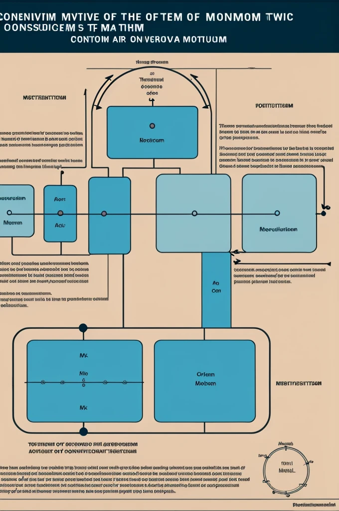 Diagram of the conservation of momentum theorem