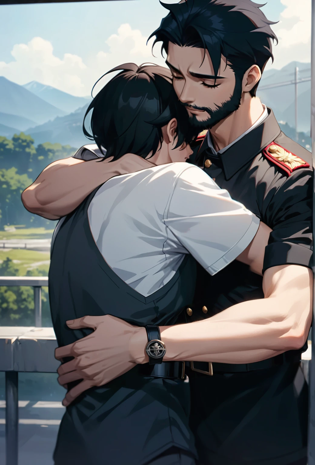 Black military uniform