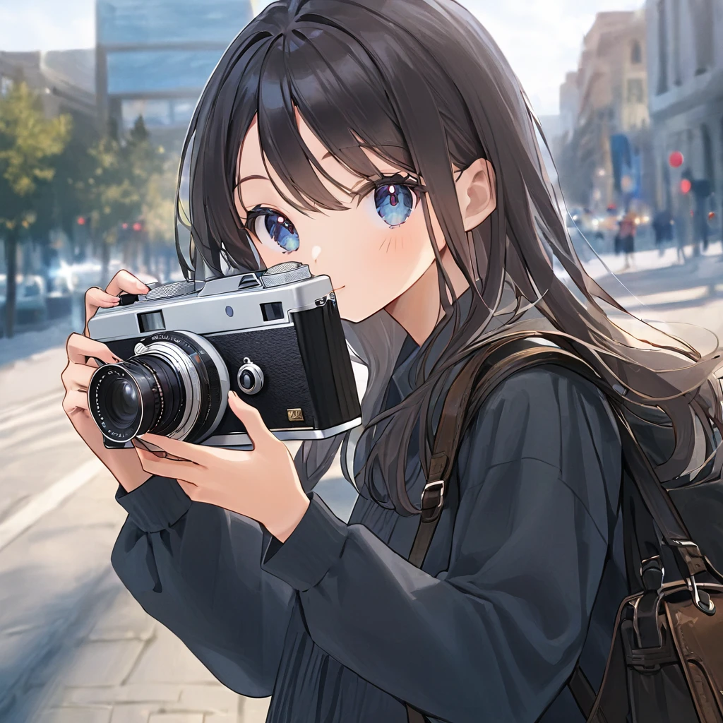 Looking at camera