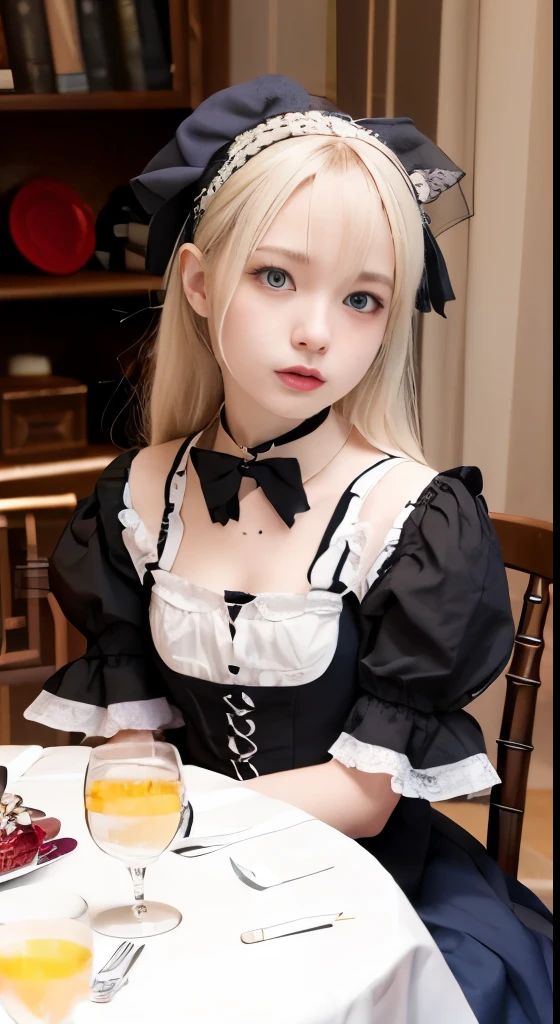 (Tabletop, Highest quality:1.2), 8K, 85mm, Official Art, RAW Photos, Absurd, Platinum Blonde Hair, (blue eyes, Lolita Fashion, Sweet Lolita, Gothic, dress:1.2), Idol&#39;s face, Upper Body, beautiful girl, Gardeniass, Copenhagen, Short sleeve, grace, Sophisticated, Gardenia, View your viewers, Film Grain, chromatic aberration, Sharp focus, Face Light, Dynamic Lighting, Cinema Lighting, Detailed face, Bokeh Background