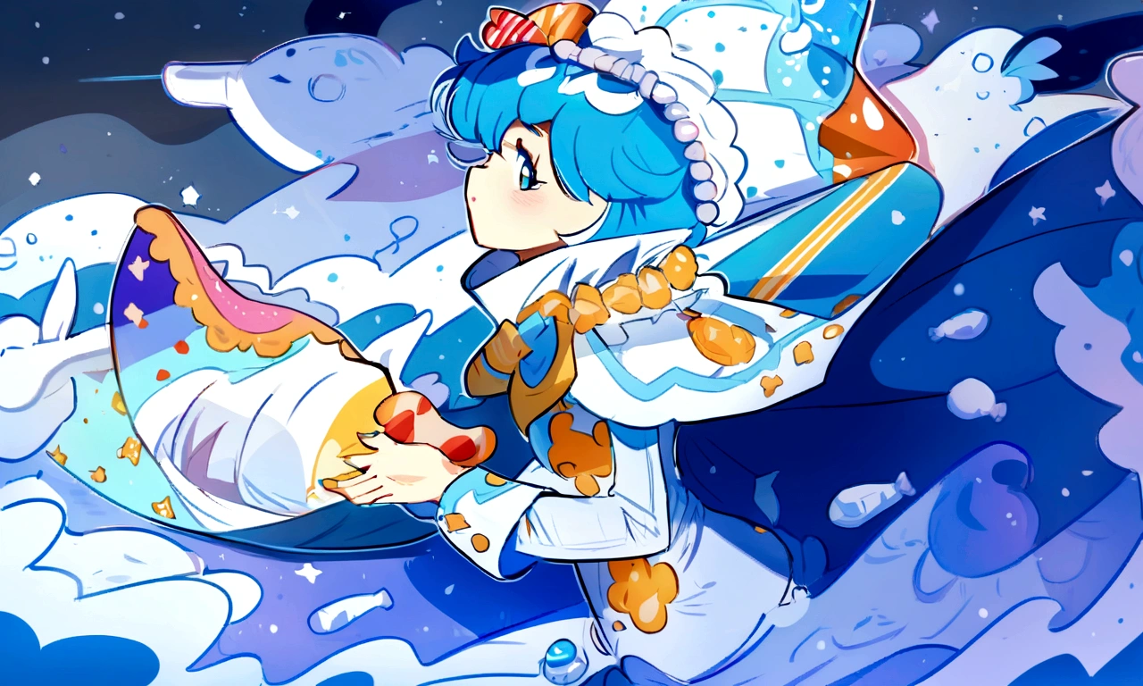 masterpiece, soft shading, perfect anatomy, perfect lighting, perfect focus, vibrant, solo, peppermint cookie, human, Micchi-Draws art style