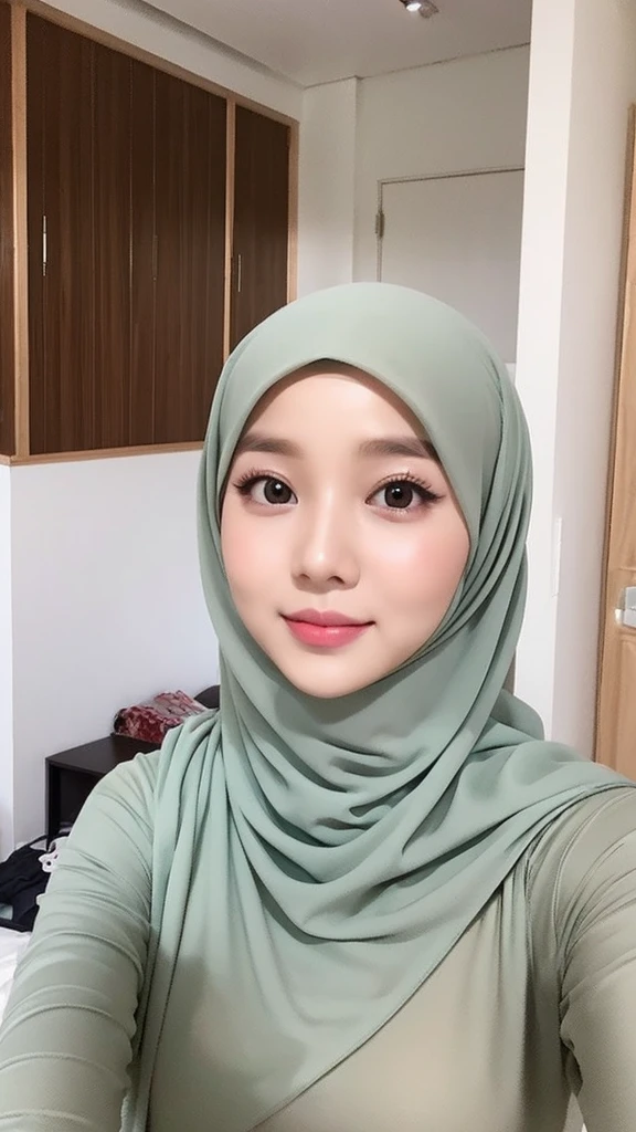 Beautuful Women、hijab, indonesian, a room、selfee、White Room、cute face、Vanrak Ayyans appears、1 girl, stylish