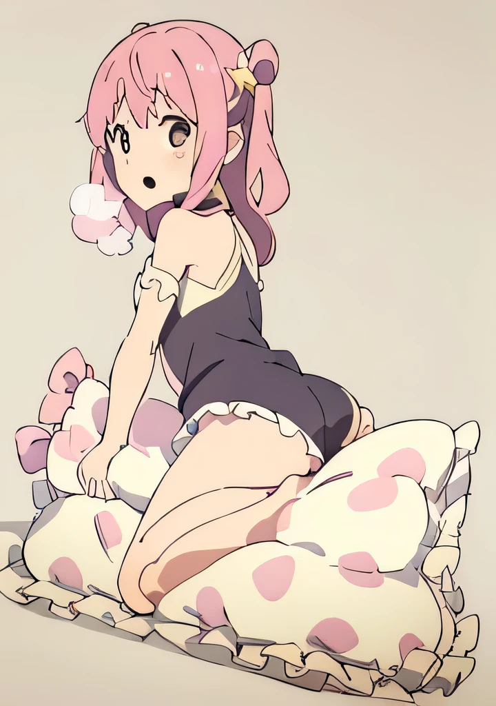 （best quality， masterpiece），mine, , details), (Light and shadow oxtail,，, bed background, Cute girl posing on pillow,，, ，Pillow,（piles of Pillow），Upholstered，（（four poster bed）），Soft pillow quotation，，Lots of Pillow，，（Pillow），，The love surrounding the protagonist，steam，，，Luxury Pillow），，（luxury bed），（Gorgeous pattern pillow），luxurious pillow，（bedroom ），，，pillow ，hump，open mouth，,red eyes,,kneeling,（Love around the protagonist），（Steaming hot），（pillow）,Four poster bed，Canopy bed，Lots of pillow heads，princess bed  , frilled pillow  ,   long hair  ,  frilled pillow ,  pink polka dot pillow