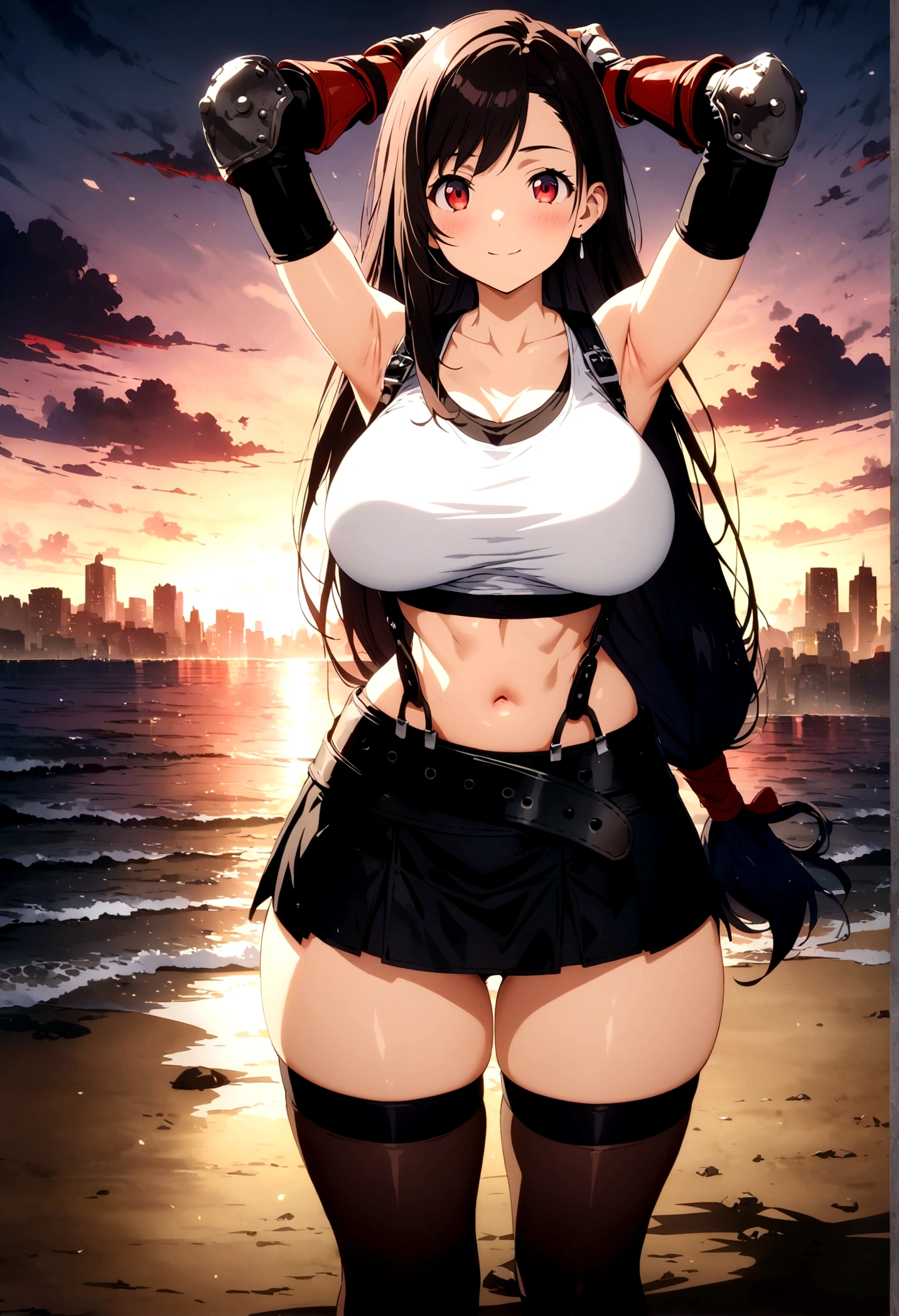 (masterpiece, best quality:1.2), 1girl, solo,
long hair, shinobu kochou, falda corta, playera negra corta, muslos grandes, pechos grandes, muslos grandes, medias, panties