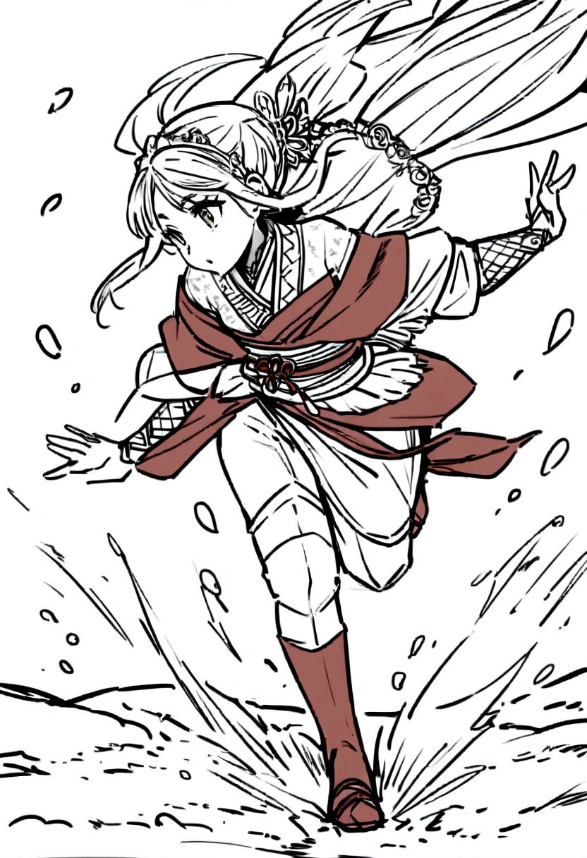 The same Japanese princess running in the snow.