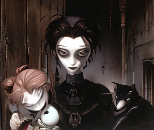 Sweeney todd pale tim birton keane big eyes portrait gothic 