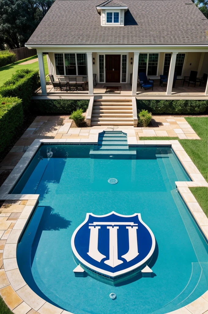 House logo with pool 