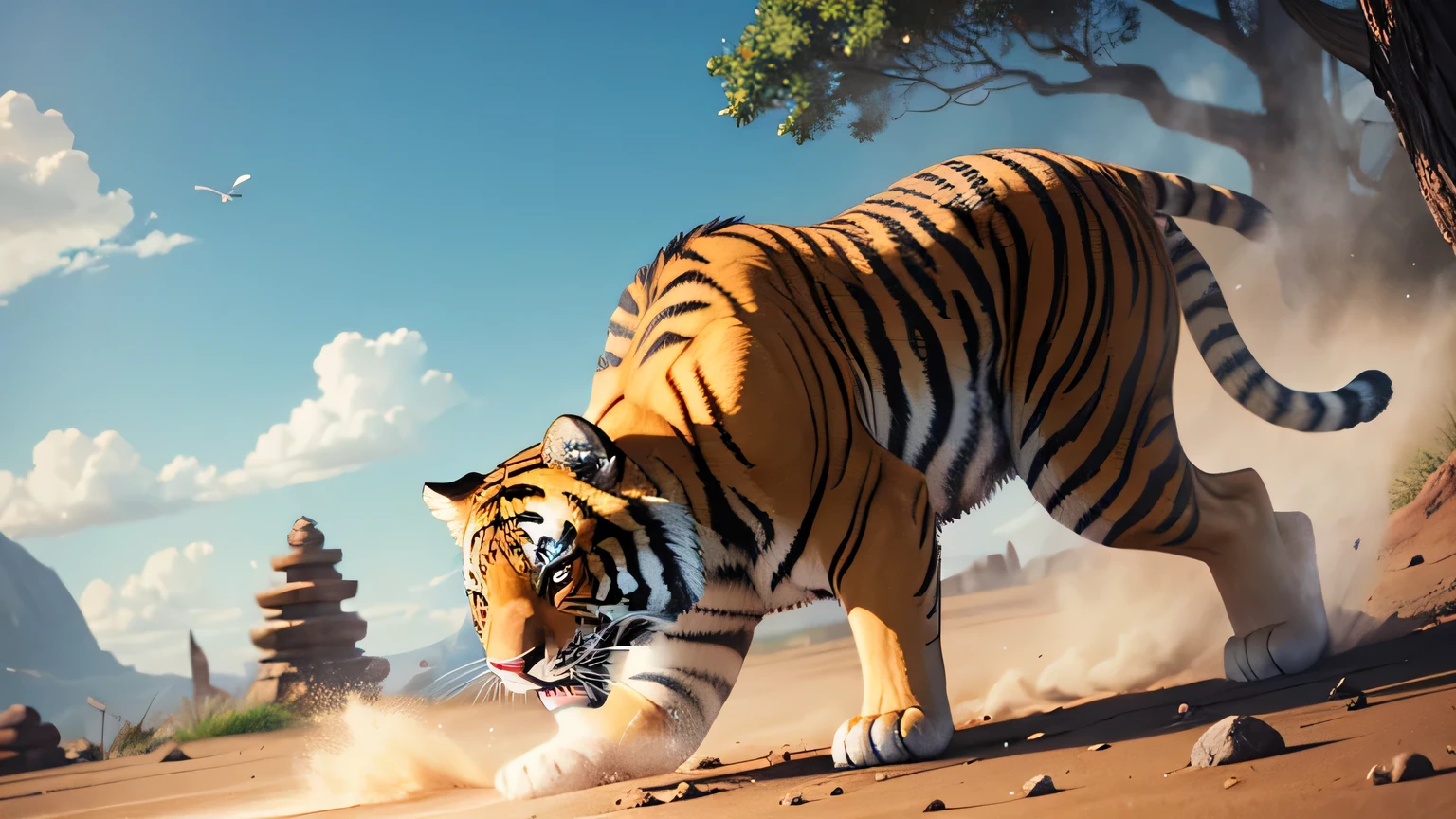 Tiger predation，ferocious