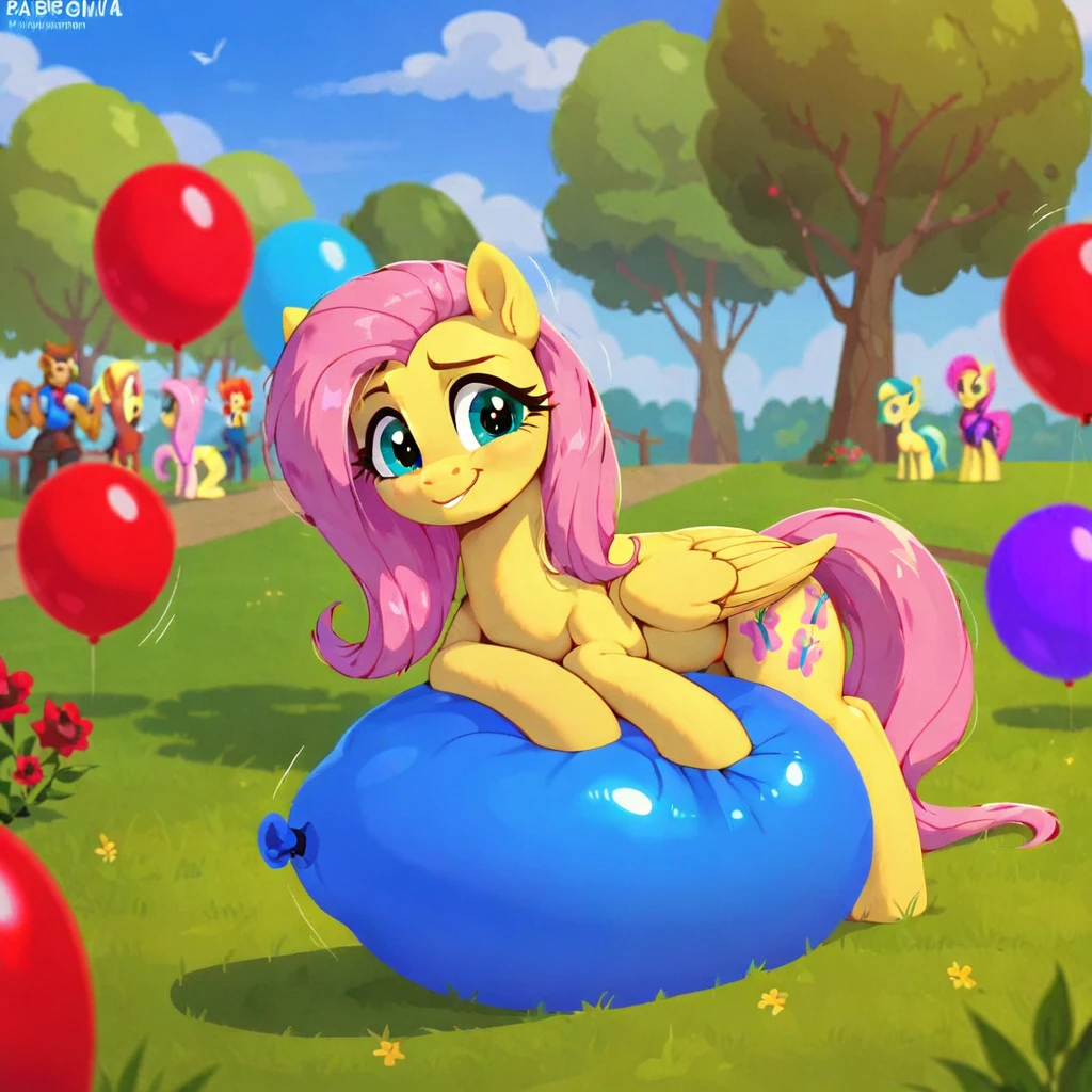 cinematic film still score_9, score_8_up, score_7_up, score_6_up, score_5_up, score_4_up, Digital art, cute, 
Fluttershy, earth pony, muscular, smirking, feral,
rating_questionable,
meadow, 
(balloon fetish, looner, sitting on a balloon, balloon sitting:1.2), 
(detailed balloon, one balloon, sitpop:1.3), 
thick thighs, balloon fetish, sitting on a balloon, one balloon, too heavy,
(tied balloon, tight balloon, necked balloon:1.2), 
foreshortening, depth of field, motion lines, 
emphasis lines, impact emanata,
screencap,  . shallow depth of field, vignette, highly detailed, high budget, bokeh, cinemascope, moody, epic, gorgeous, film grain, grainy