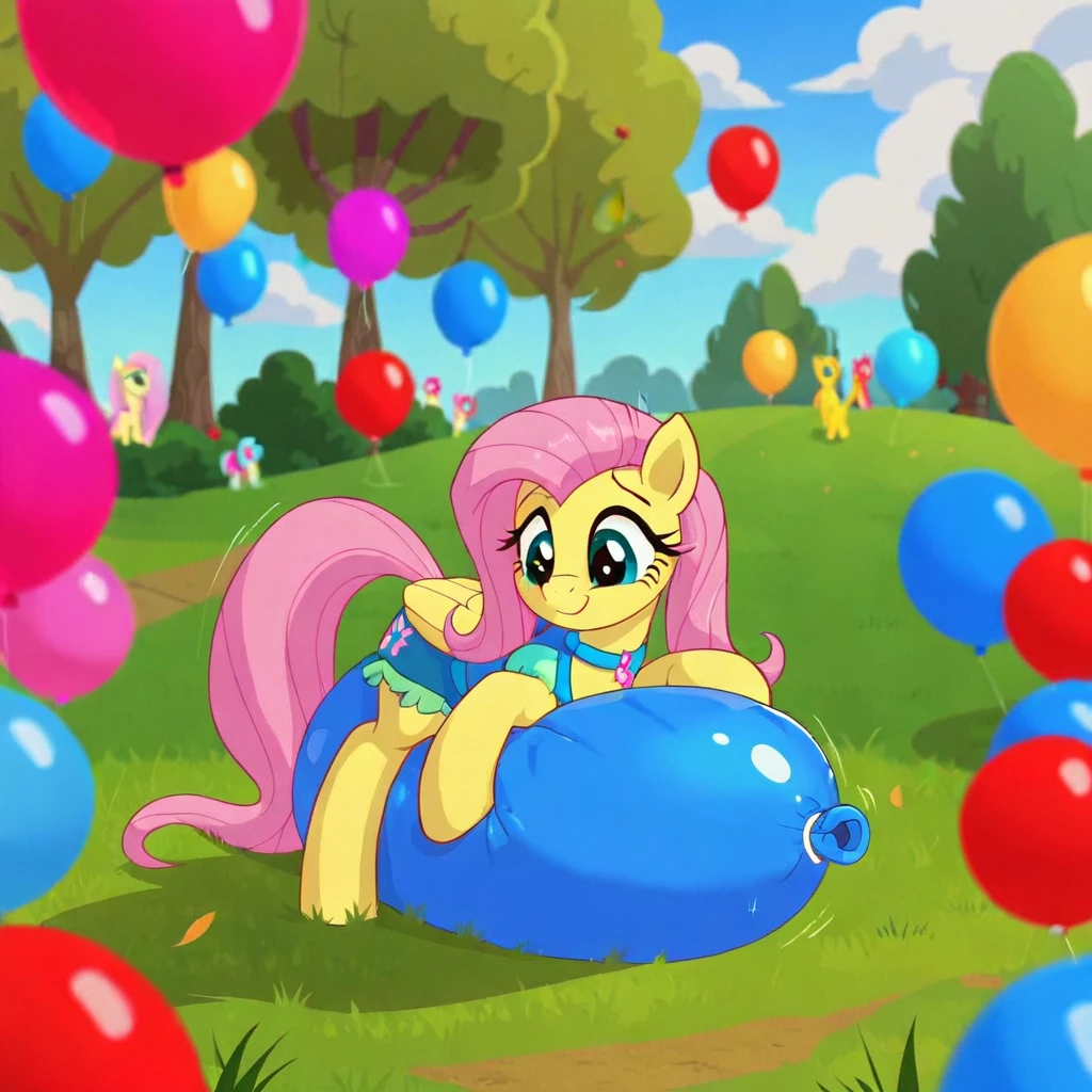 cinematic film still score_9, score_8_up, score_7_up, score_6_up, score_5_up, score_4_up, Digital art, cute, 
Fluttershy, earth pony, muscular, smirking, feral,
rating_questionable,
meadow, 
(balloon fetish, looner, sitting on a balloon, balloon sitting:1.2), 
(detailed balloon, one balloon, sitpop:1.3), 
thick thighs, balloon fetish, sitting on a balloon, one balloon, too heavy,
(tied balloon, tight balloon, necked balloon:1.2), 
foreshortening, depth of field, motion lines, 
emphasis lines, impact emanata,
screencap,  . shallow depth of field, vignette, highly detailed, high budget, bokeh, cinemascope, moody, epic, gorgeous, film grain, grainy