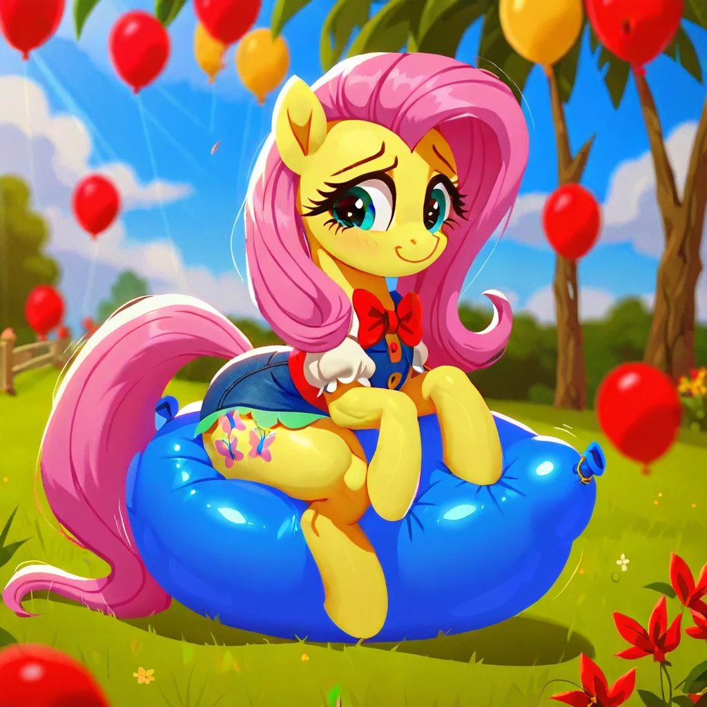 cinematic film still score_9, score_8_up, score_7_up, score_6_up, score_5_up, score_4_up, Digital art, cute, 
Fluttershy, earth pony, muscular, smirking, feral,
rating_questionable,
meadow, 
(balloon fetish, looner, sitting on a balloon, balloon sitting:1.2), 
(detailed balloon, one balloon, sitpop:1.3), 
thick thighs, balloon fetish, sitting on a balloon, one balloon, too heavy,
(tied balloon, tight balloon, necked balloon:1.2), 
foreshortening, depth of field, motion lines, 
emphasis lines, impact emanata,
screencap,  . shallow depth of field, vignette, highly detailed, high budget, bokeh, cinemascope, moody, epic, gorgeous, film grain, grainy