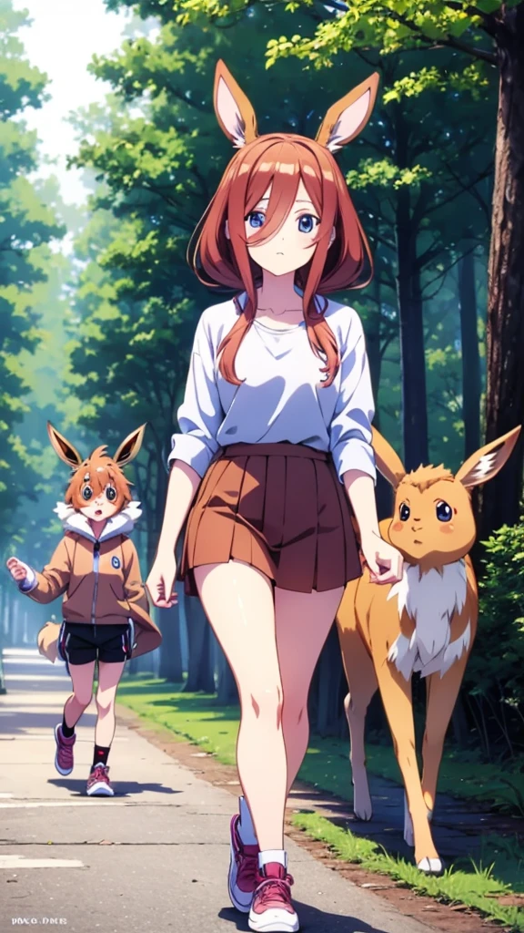 Walking through the forest with an Eevee