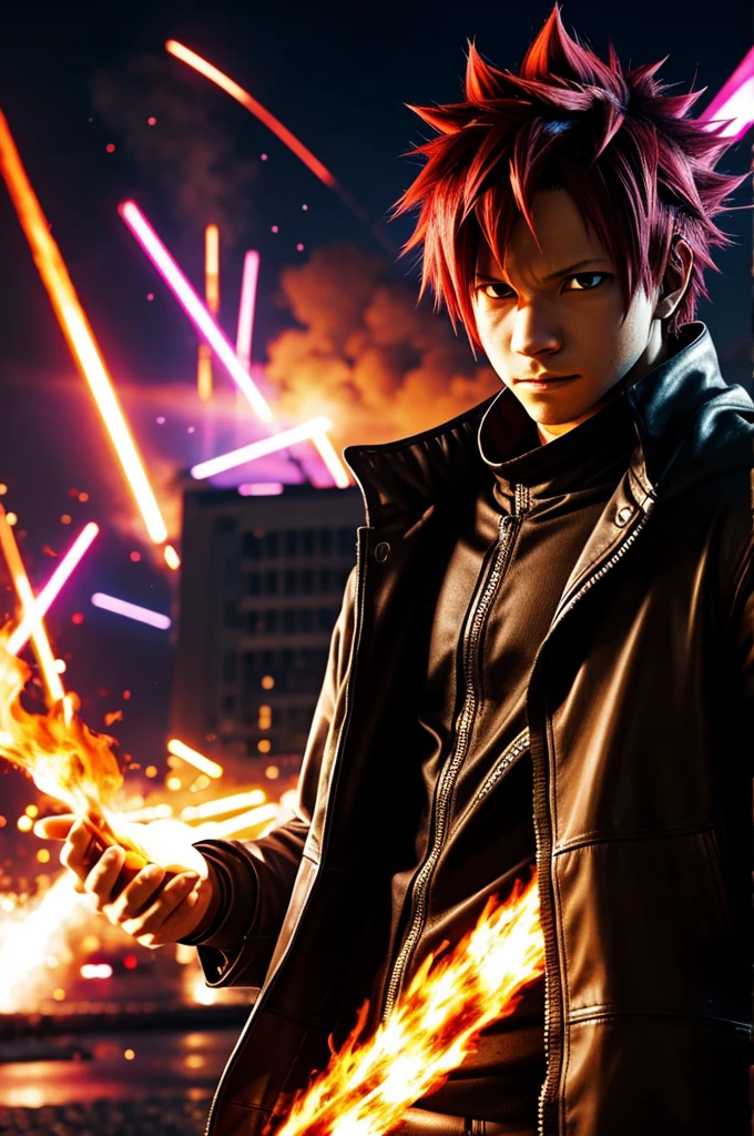 Natsu dragneel cyberpunk style