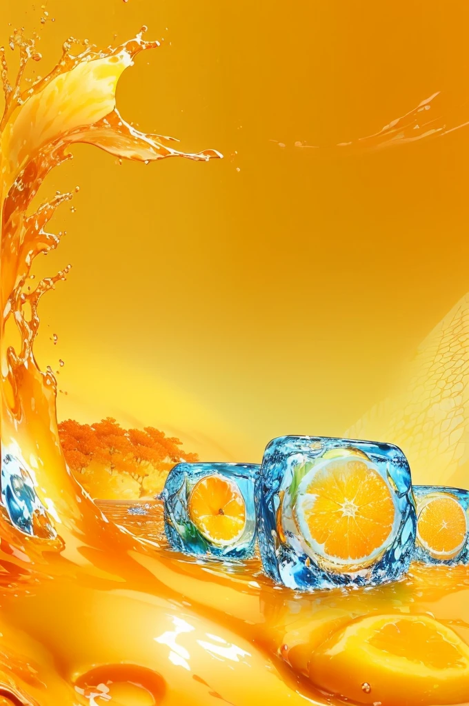 There is a photo of a watch，水里有orange子片, orange色背景, orange色背景, orange色主题, orange色矿物质, orange色 theme,  orange色, vibrant orange色背景, orange色雾, Liquid simulation background, orange色s, Wallpaper - 1 0 2 4, 颜色orange色, orange, Cellulite, Stunning contrasting background, orange色, 黄orange色