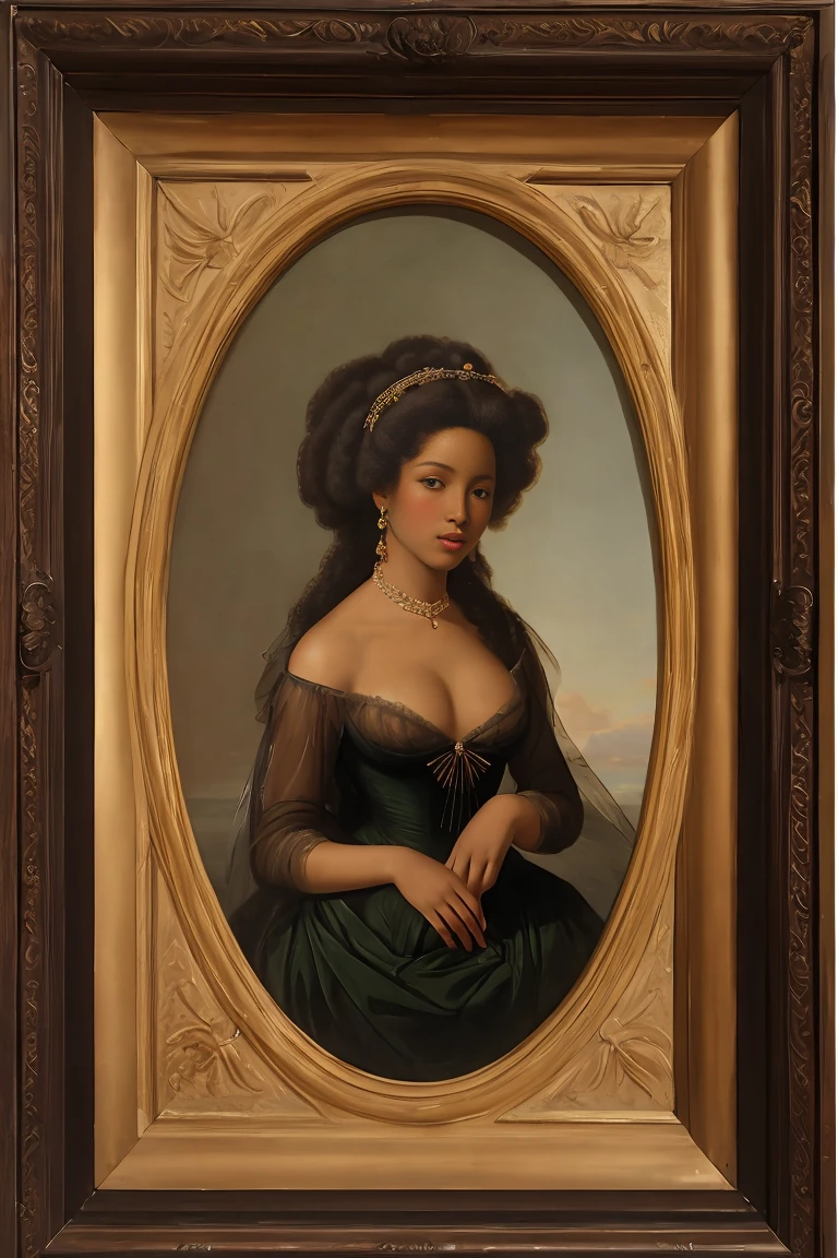 The Birth of Venus with ebony skin wearing a sheer dress, Paintings by Vigée Leblanc