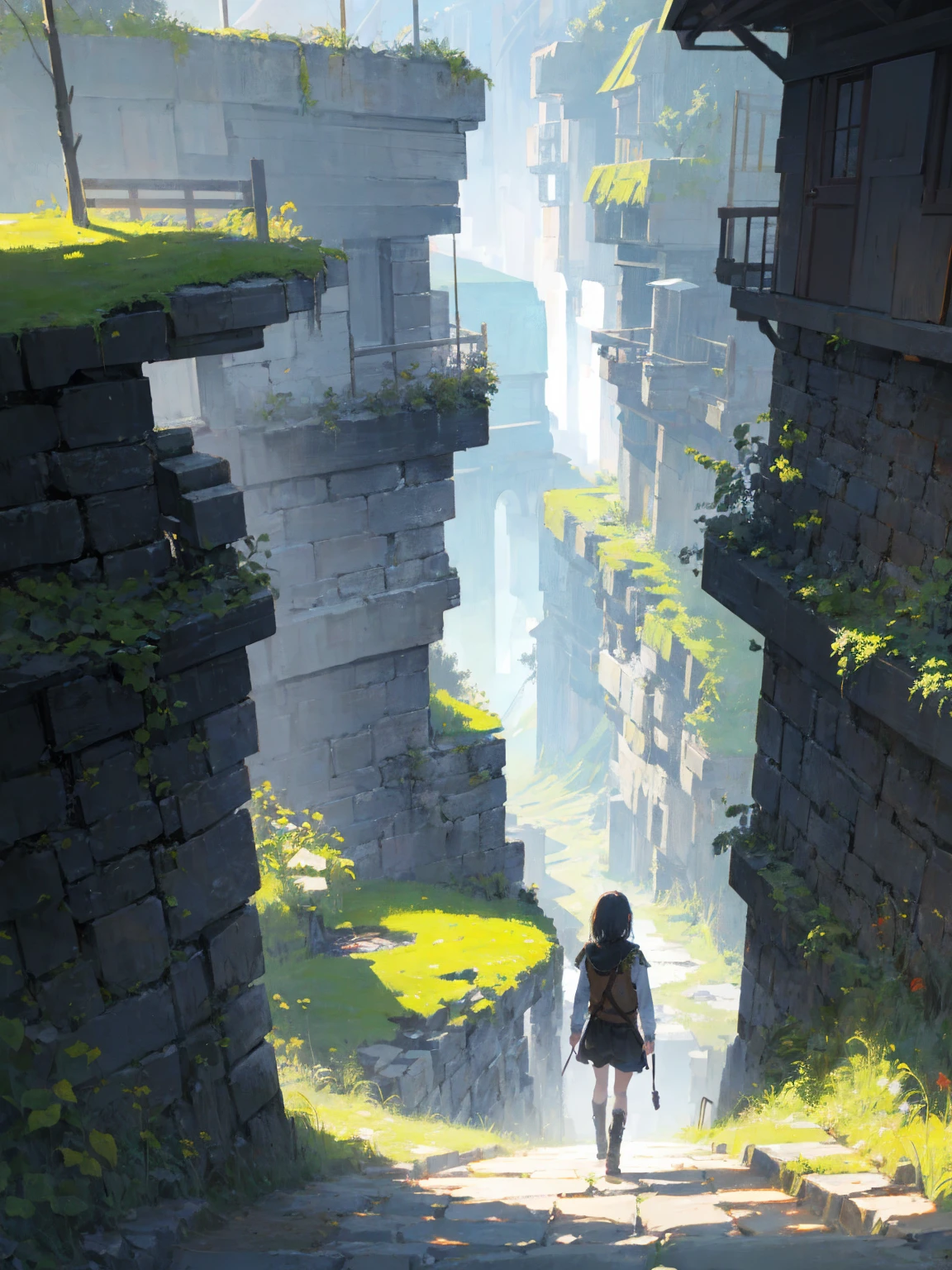 (best quality), (superior quality), (dark), despair, suicide, Death wandering in the valley of shadows.Raw,Award-winning,landscape