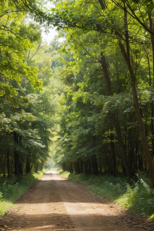 A beautiful forest with wild birds