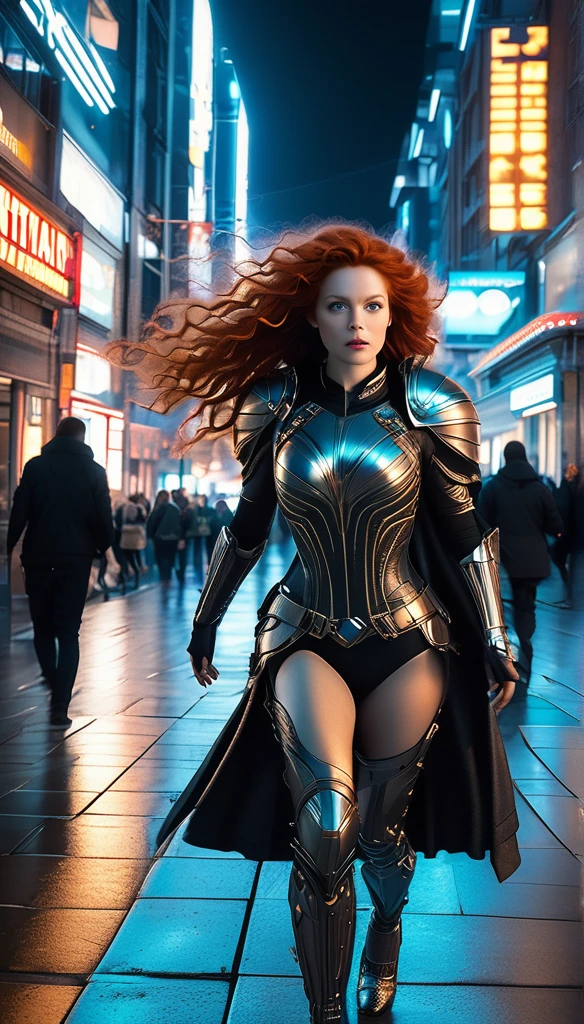 a futuristic cyberpunk Merida, aetherpunkai armor, running down a cyberpunk street at night,  style of HR Giger and Sandro Botticelli, Cinematic Shot, 

 

BREAK

golden ratio, extremely high-resolution details, photographic, realism pushed to extreme, fine texture, incredibly lifelike, masterpiece, sharp focus,