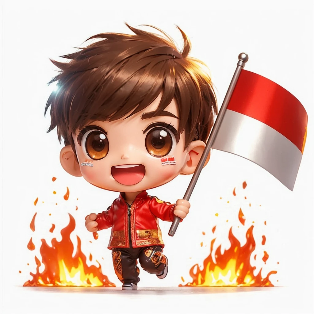 Generate a cute and adorable chibi character, 3d character, toy, doll, white background, character print, random camera view, full body, natural light, random pose, medium movement, perfect cinematic lighting, perfect composition, creative theme, vibrant colors.